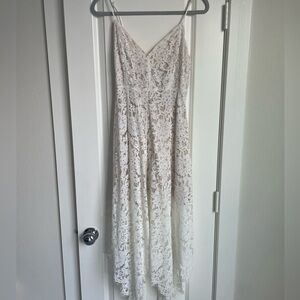 Lulu’s White Mesh Midi Dress